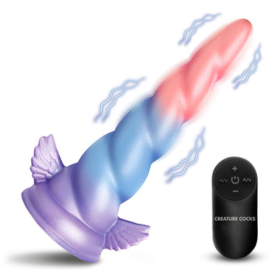 Deluxe Dream Rider Vibrating Unicorn Silicone Dildo