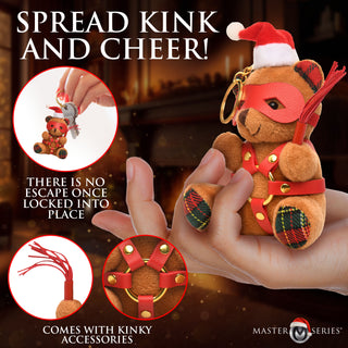 Holiday Bondage Bear Keychain