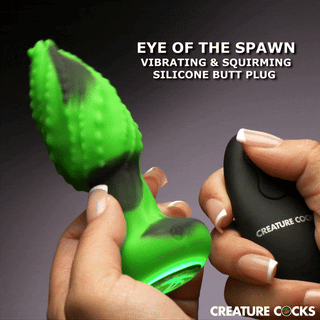Eye of the Spawn Vibrating & Squirming Silicone Butt Plug