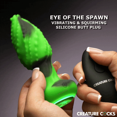 Eye of the Spawn Vibrating & Squirming Silicone Butt Plug