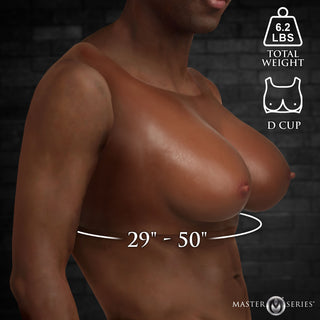 Perky Pair Dark Silicone Breasts