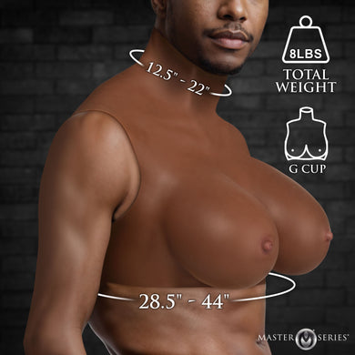 Perky Pair Dark Silicone Breasts