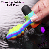 Vibrating Rainbow Butt Plug