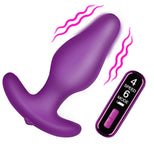 Vibrating Silicone Butt Plug with Digital Remote
