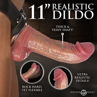 Giant Silicone Dildo with Harness