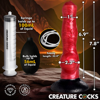 Hell-Hound Squirting Silicone Dildo