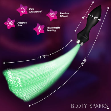 Vibrating Silicone Fiber Optical Butt Plug