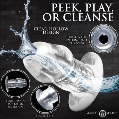 Dicked Clear Hollow Anal Plug
