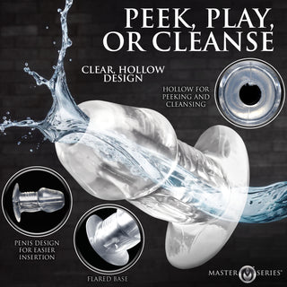 3pc Dicked Clear Hollow Anal Trainer Set