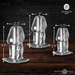 3pc Dicked Clear Hollow Anal Trainer Set