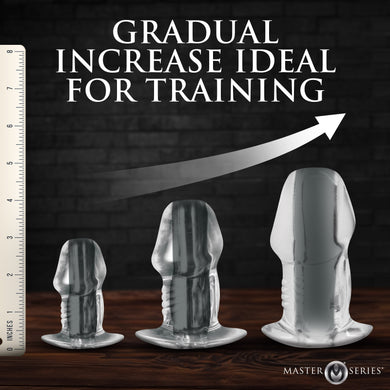 3pc Dicked Clear Hollow Anal Trainer Set