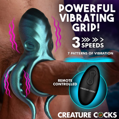 Octo-Grip Vibrating Silicone Cock Ring