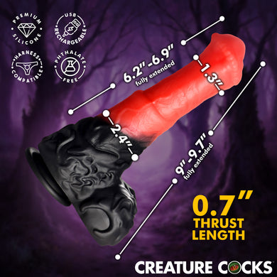 Ultimate Centaur Thrusting & Vibrating Silicone Dildo w/ Remote