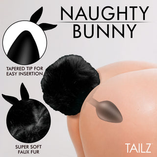 Fluffy Bunny Tail Silicone Plug