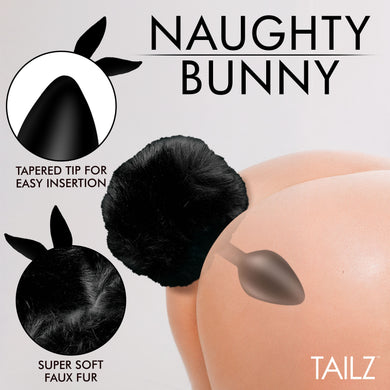 Fluffy Bunny Tail Silicone Plug