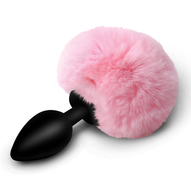 Fluffy Bunny Tail Silicone Plug