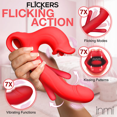 Flickers Kissing & Flicking Silicone Vibrator