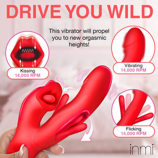 Flickers Kissing & Flicking Silicone Vibrator