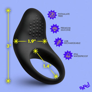 Vibrating Silicone Cock Ring