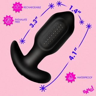 Vibrating Silicone Butt Plug