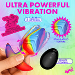 Rainbow Rotating & Vibrating Silicone Butt Plug