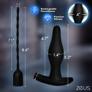E-Stim Inflatable Anal Plug & Urethral Sound Kit