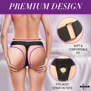 Thrusting & Vibrating Strap-On w/ Harness