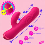 Flexible Ribbed Silicone Rabbit Vibrator