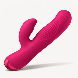 Flexible Ribbed Silicone Rabbit Vibrator