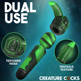 Octo Wand Silicone Vibrating Wand + Attachment