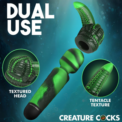 Octo Wand Silicone Vibrating Wand + Attachment