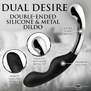 Dual Desire Dual-Ended Silicone & Metal Dildo