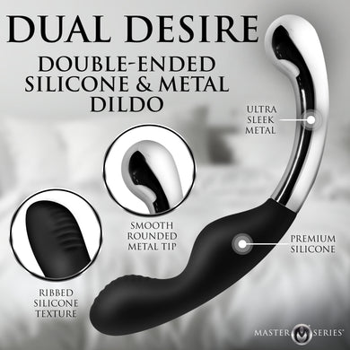 Dual Desire Dual-Ended Silicone & Metal Dildo