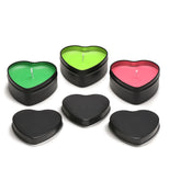 3-Set UV Blacklight Reactive Heart Drip Candle