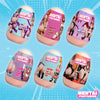 Six novelty toy capsules arranged in two rows on a bright blue starburst background. Each capsule has a different anime-style label with the text 'HENTAI FANTASIES' and character names including Kanae, Misato, Niyari, Haruna, Asuna, and Mochi.