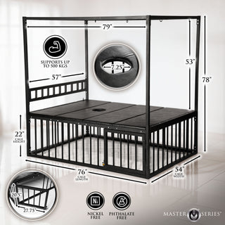 Submission Bondage Bed with Cage