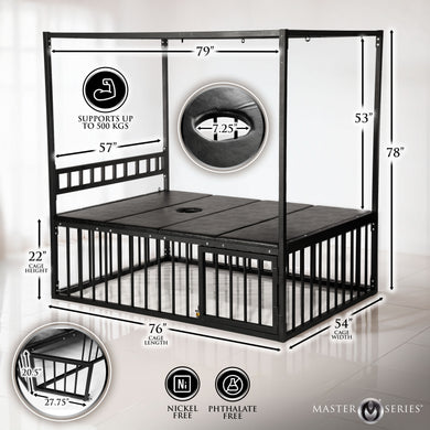 Submission Bondage Bed with Cage