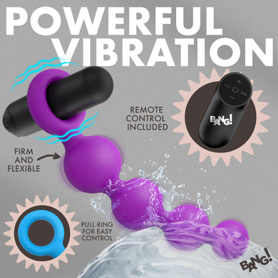 Vibrating Silicone Anal Beads Set w/ Remote