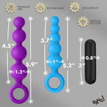 Vibrating Silicone Anal Beads Set w/ Remote