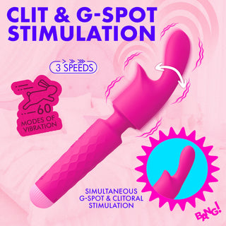 Silicone Vibrating Wand & G-Spot Attachment