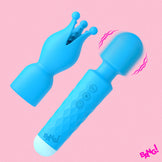 Silicone Vibrating Wand & Teaser Attachment
