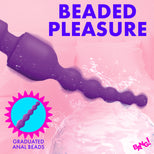 Silicone Vibrating Wand & Anal Beads Attachment