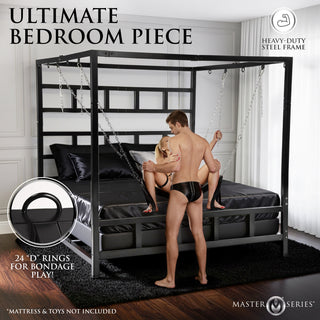 King Size Bondage Bed with Suspension Canopy