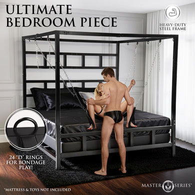 King Size Bondage Bed with Suspension Canopy