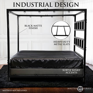 King Size Bondage Bed with Suspension Canopy