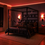 King Size Bondage Bed with Suspension Canopy