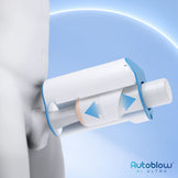 Autoblow AI Ultra blowjob machine stroking the full shaft, side view