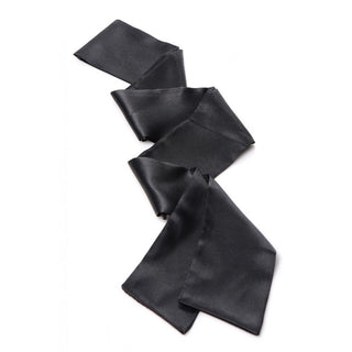 Black comfortable satin restraint for comfortable bedroom play