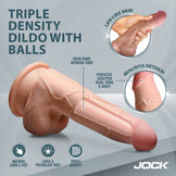 Hard-Core Triple Density Dildo w/ Balls