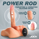 Studs Power Rod Thrusting & Vibrating Silicone Dildo w/ Remote Control